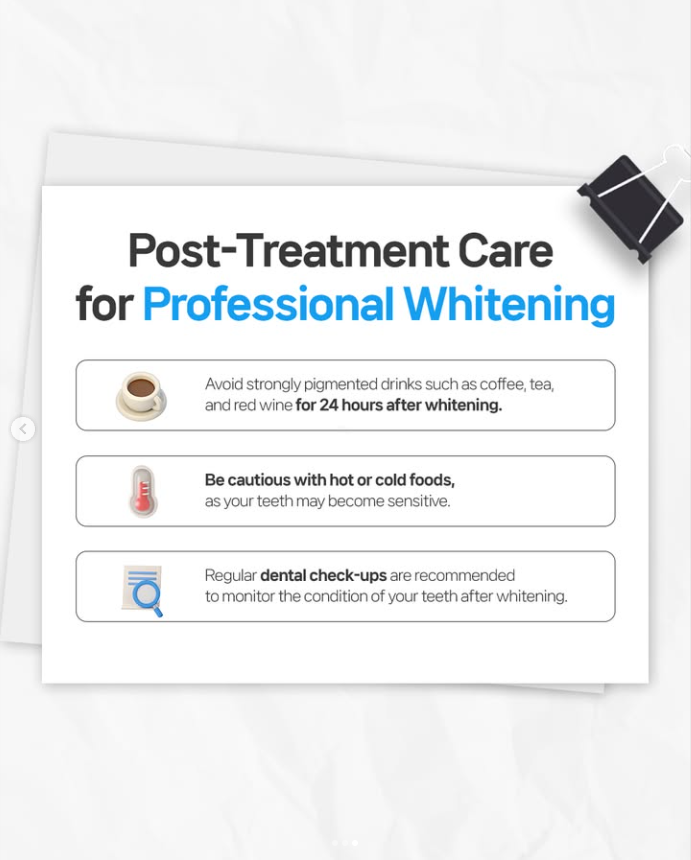 Foods to avoid after whitening treatment
