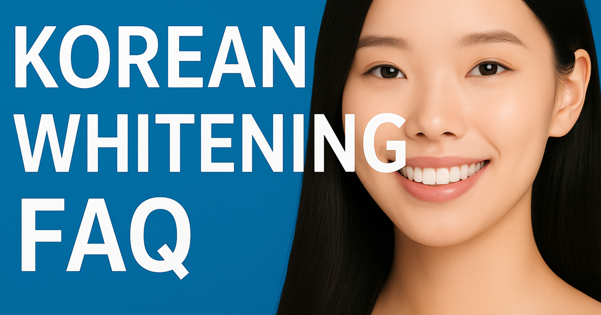 Whitening FAQ in Korea