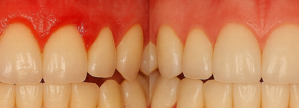 Gum regeneration before and after