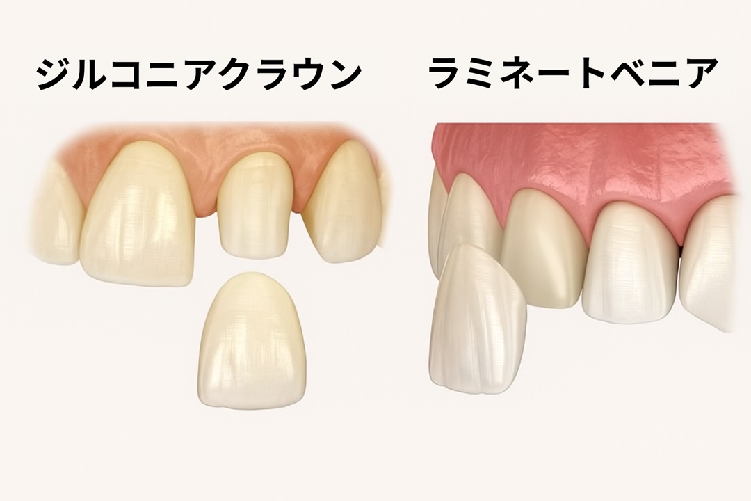 ジルコニアとラミネートの形状比較